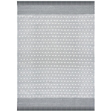 Flowers First 8 x 10 ft. Vermont Global Contemporary Rectangle Flat Weave Rug Ivory & Black FL1874427